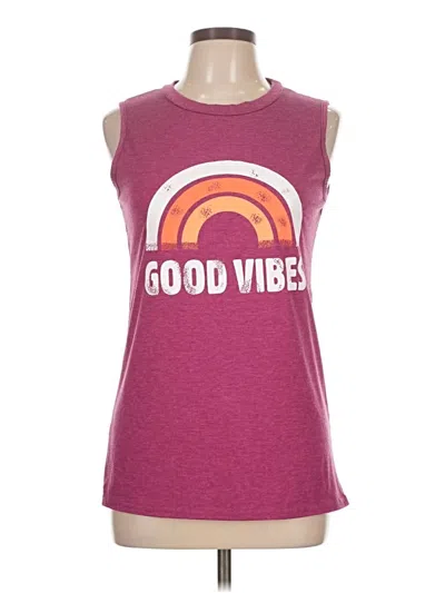Pre-owned Unbranded Sleeveless T-shirt In Purple