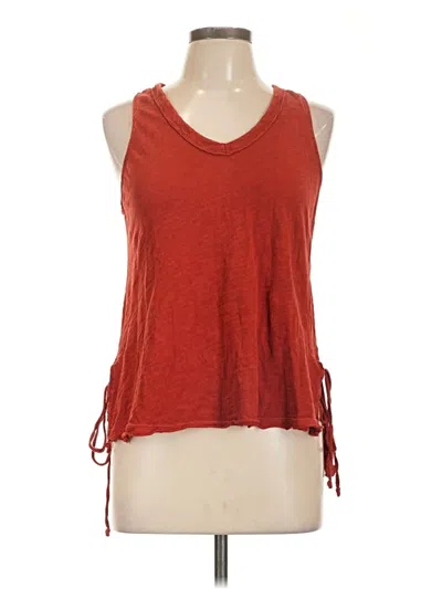 Pre-owned Unbranded Sleeveless T-shirt In Red