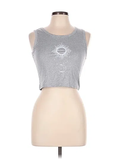 Pre-owned Unbranded Sleeveless T-shirt In Silver