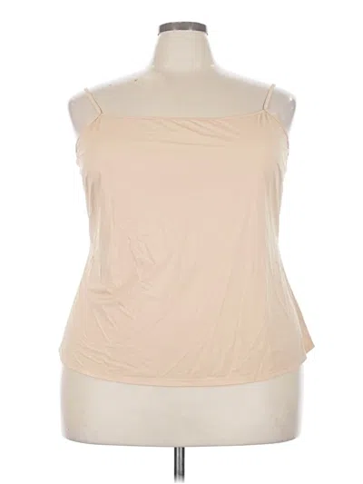 Pre-owned Unbranded Sleeveless T-shirt In Tan