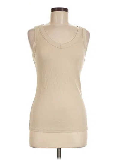 Pre-owned Unbranded Sleeveless T-shirt In Tan