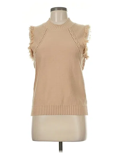 Pre-owned Unbranded Sleeveless T-shirt In Tan