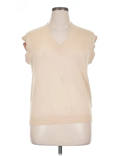 Pre-owned Unbranded Sleeveless T-shirt In Tan