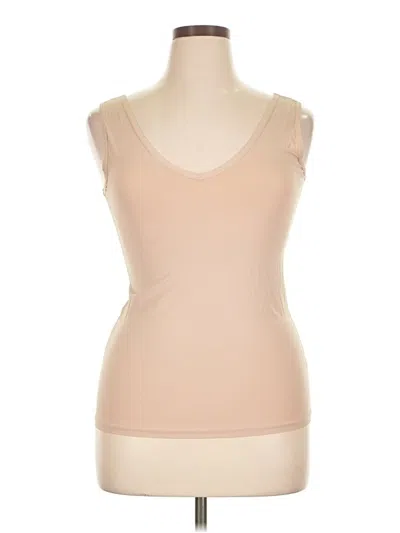 Pre-owned Unbranded Sleeveless T-shirt In Tan