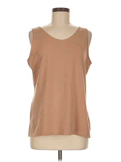 Pre-owned Unbranded Sleeveless T-shirt In Tan