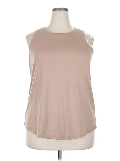 Pre-owned Unbranded Sleeveless T-shirt In Tan
