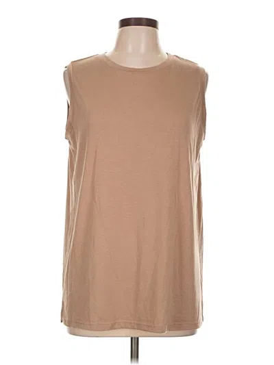 Pre-owned Unbranded Sleeveless T-shirt In Tan