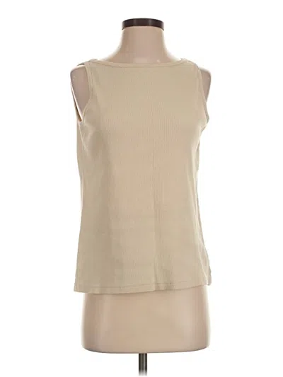 Pre-owned Unbranded Sleeveless T-shirt In Tan