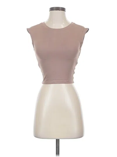 Pre-owned Unbranded Sleeveless T-shirt In Tan
