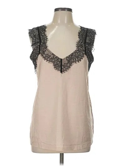 Pre-owned Unbranded Sleeveless T-shirt In Tan