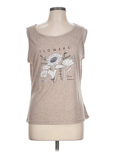 Pre-owned Unbranded Sleeveless T-shirt In Tan
