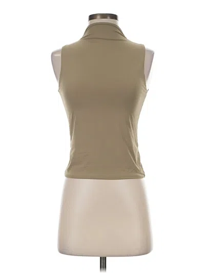 Pre-owned Unbranded Sleeveless T-shirt In Tan