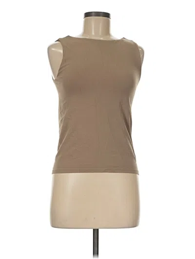 Pre-owned Unbranded Sleeveless T-shirt In Tan