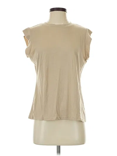 Pre-owned Unbranded Sleeveless T-shirt In Tan