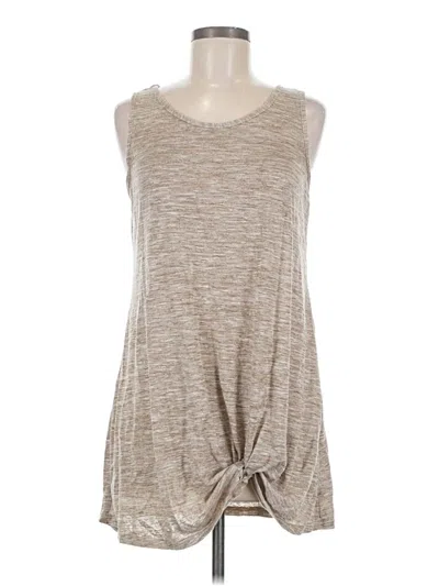 Pre-owned Unbranded Sleeveless T-shirt In Tan