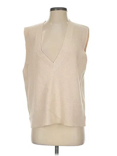 Pre-owned Unbranded Sleeveless T-shirt In Tan