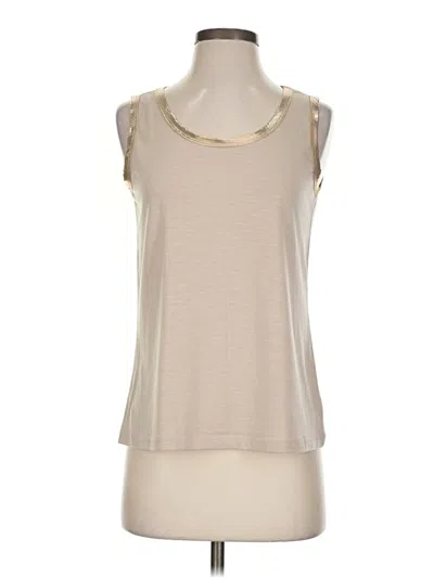 Pre-owned Unbranded Sleeveless T-shirt In Tan