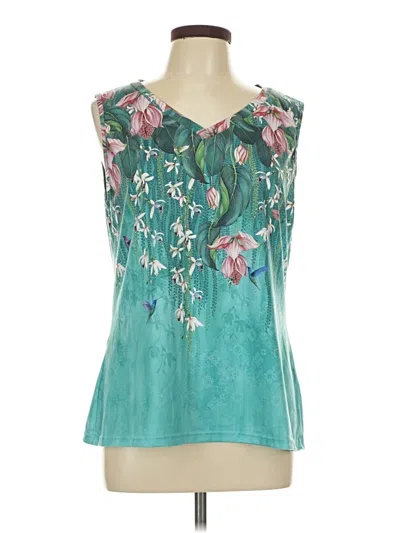 Pre-owned Unbranded Sleeveless T-shirt In Teal
