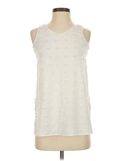 Pre-owned Unbranded Sleeveless T-shirt In White
