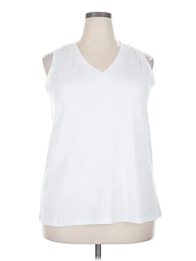 Pre-owned Unbranded Sleeveless T-shirt In White