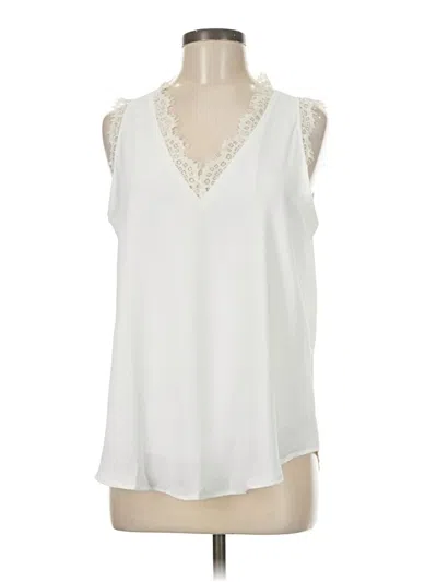 Pre-owned Unbranded Sleeveless T-shirt In White