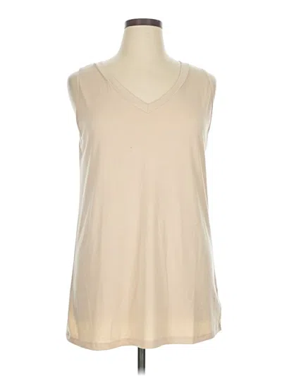 Pre-owned Unbranded Sleeveless T-shirt In White
