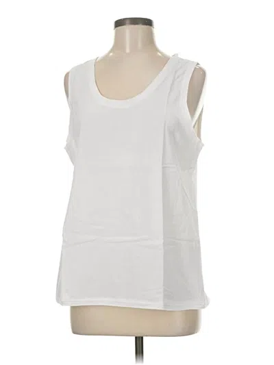 Pre-owned Unbranded Sleeveless T-shirt In White
