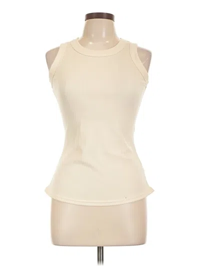 Pre-owned Unbranded Sleeveless T-shirt In White