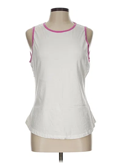 Pre-owned Unbranded Sleeveless T-shirt In White