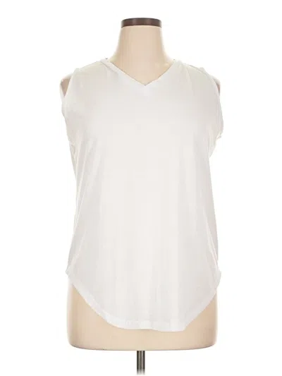 Pre-owned Unbranded Sleeveless T-shirt In White