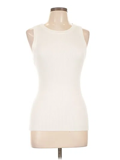 Pre-owned Unbranded Sleeveless T-shirt In White