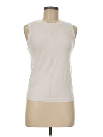 Pre-owned Unbranded Sleeveless T-shirt In White