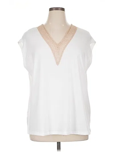 Pre-owned Unbranded Sleeveless T-shirt In White
