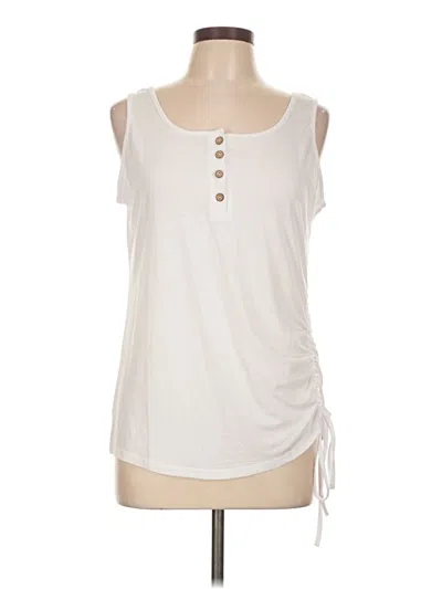 Pre-owned Unbranded Sleeveless T-shirt In White