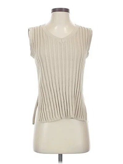 Pre-owned Unbranded Sleeveless T-shirt In White
