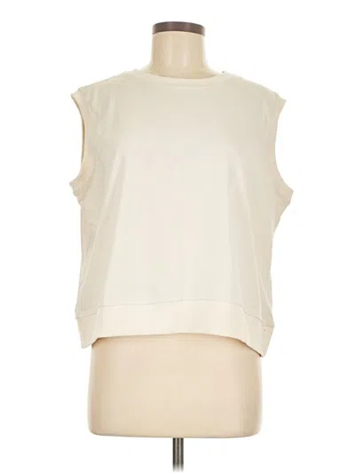 Pre-owned Unbranded Sleeveless T-shirt In White