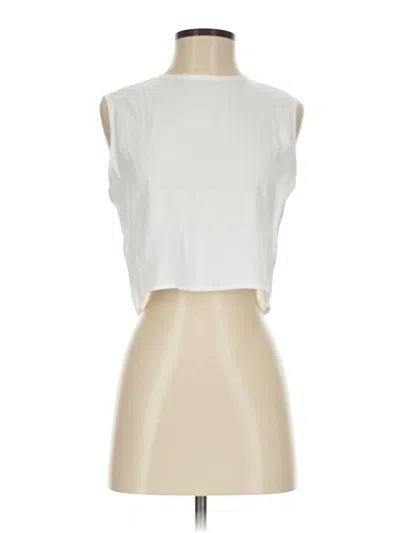 Pre-owned Unbranded Sleeveless T-shirt In White