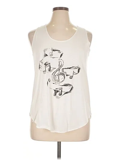 Pre-owned Unbranded Sleeveless T-shirt In White