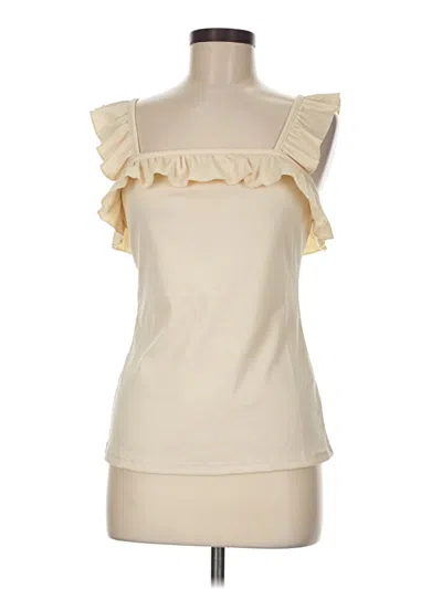 Pre-owned Unbranded Sleeveless T-shirt In White