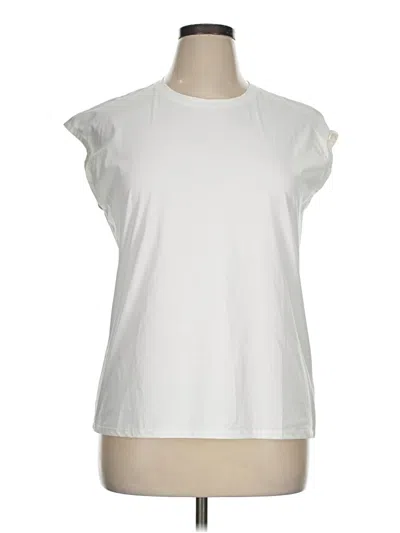 Pre-owned Unbranded Sleeveless T-shirt In White