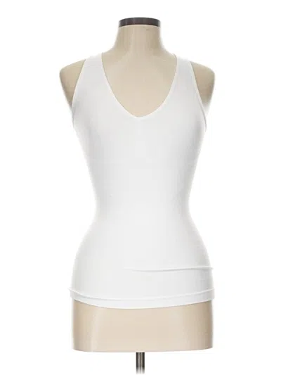 Pre-owned Unbranded Sleeveless T-shirt In White