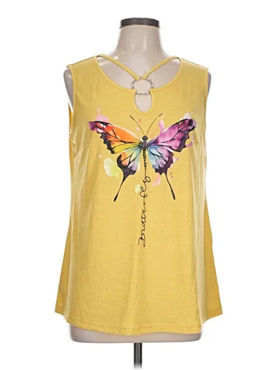 Pre-owned Unbranded Sleeveless T-shirt In Yellow
