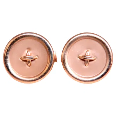 Pre-owned Unbranded Solid Button Gold Cufflinks 14kt Gold 12477 In Multi