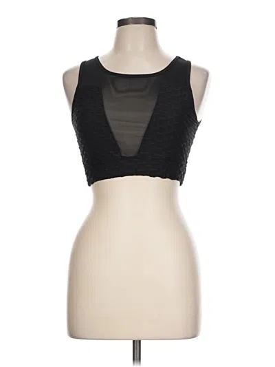 Pre-owned Unbranded Sports Bra In Black