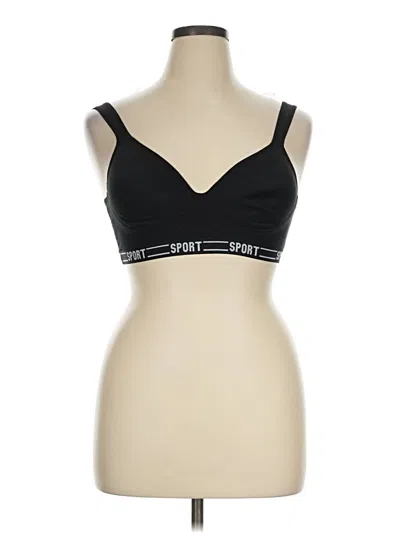 Pre-owned Unbranded Sports Bra In Black