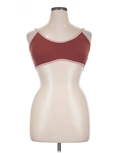 Pre-owned Unbranded Sports Bra In Burgundy