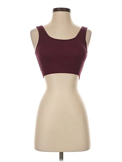 Pre-owned Unbranded Sports Bra In Burgundy