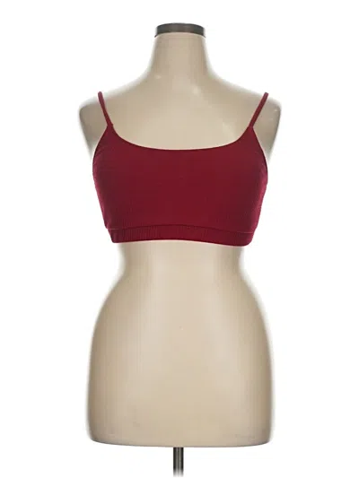 Pre-owned Unbranded Sports Bra In Burgundy