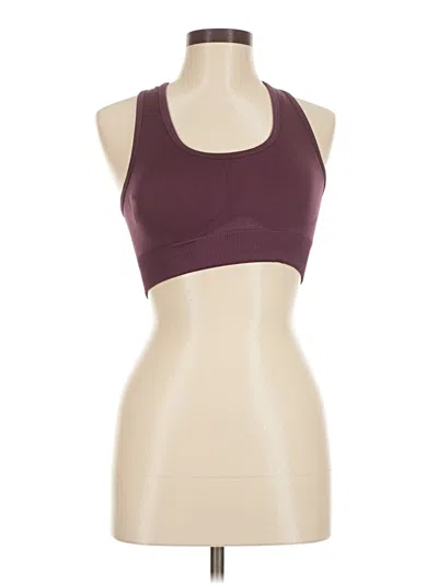 Pre-owned Unbranded Sports Bra In Burgundy