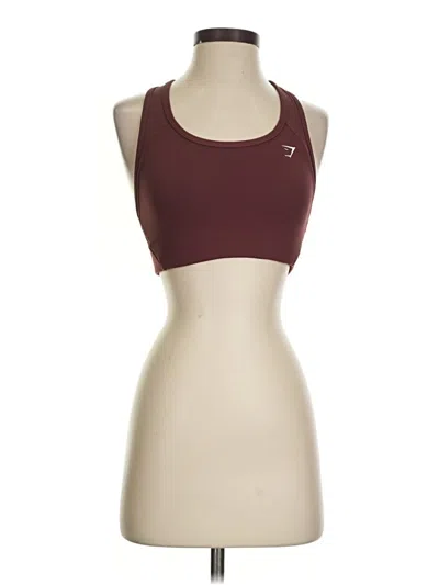 Pre-owned Unbranded Sports Bra In Burgundy